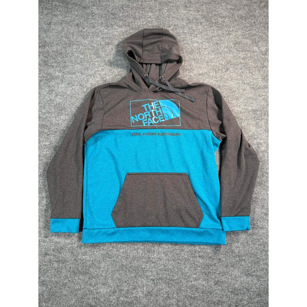 The North Face Hoodie Mens XL Gray Blue‎ Fine Alpine Equipment Colorblock